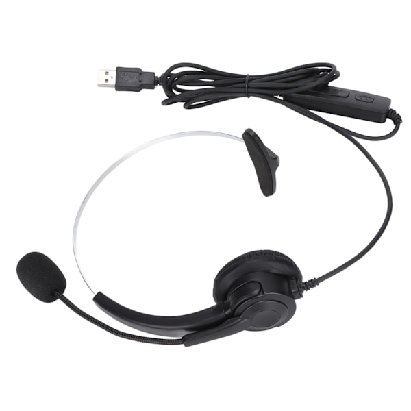 USB-headset med støyreduksjon for kundesenter med mikrofondemping for forretningsmøter og kundeservice