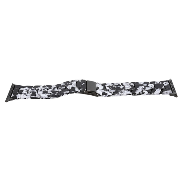 Moteklokke Rem Svart Hvit Mønster Resin Rem Stropp Erstatning for IOS KlokkeFor 38mm/40mm