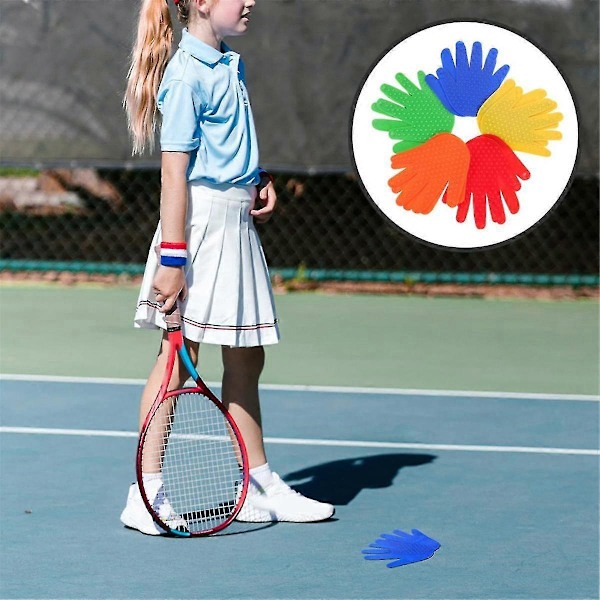Hand Golvmarkeringar Golvemblem Mattor Områdesmattor Tennis Spot Markörer kompatibla med Gymgolv Platsmarkeringar Spots Handform