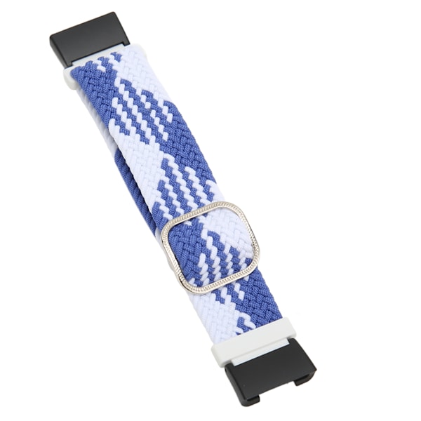 Elastiskt watch för Redmi Watch 2 Justerbar legeringskontakt Vävt nylon watch Blå och vit