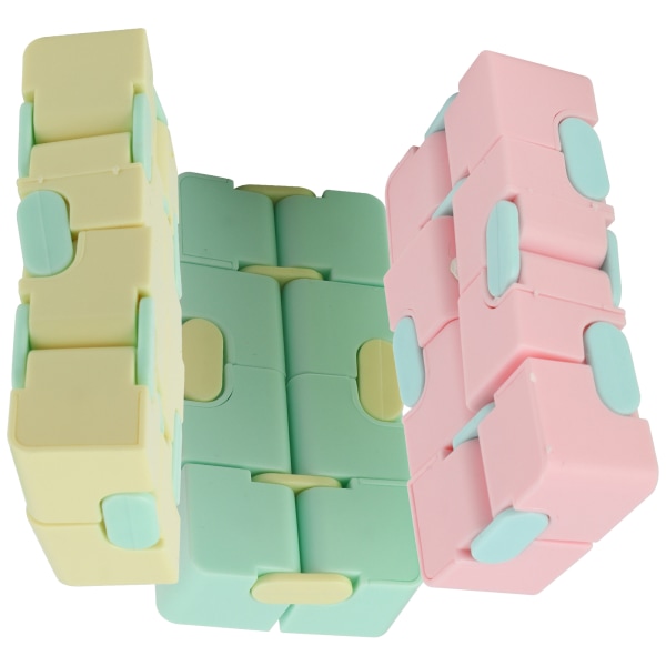 3 stk Plast Infinite Cube Matt dekompresjonsleke for voksne Barn Kontor Husholdningslek