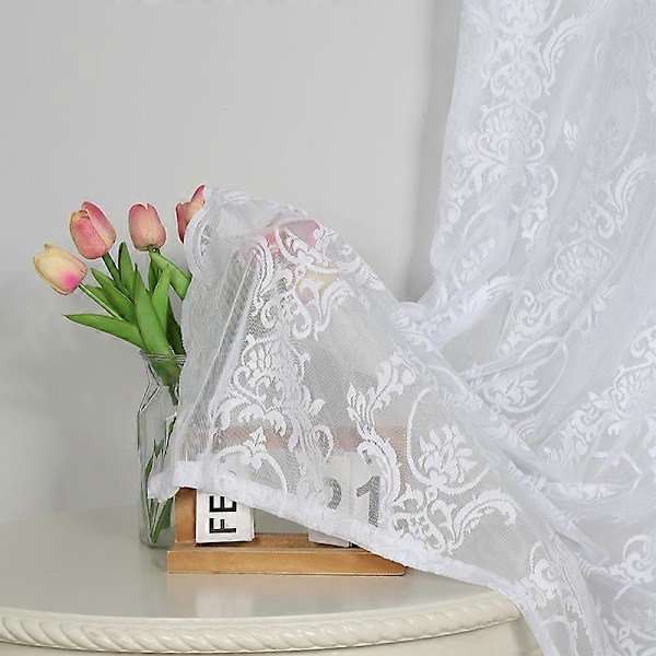 Avdelare Dörrgardin Voile - Extra Lång Voile Gardin Öljetter Topp Skjutdörrsavdelare Tjocka Skira Gardiner Sekretessskyddad Nätgardin, 1 Panel, B 1