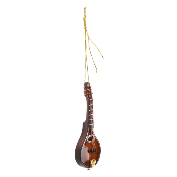 Miniature Mandolin Model Træ Musikinstrument Samlerobjekt Gavedekoration 12cm