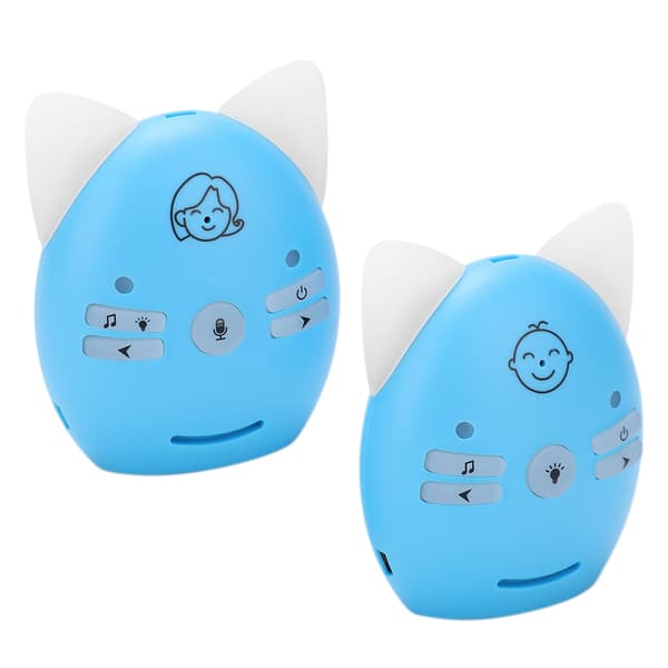 Trådløs lydbabymonitor Toveis snakkelydvarsel Nattlys Hjemmelydmonitor 100-240V (AU-plugg)