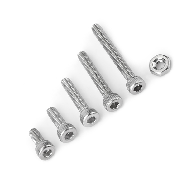 210 stk. M2.5 Rustfrit Stål SS304 Hex Socket Cap Head Skruer og Møtrikker Sortimentsæt