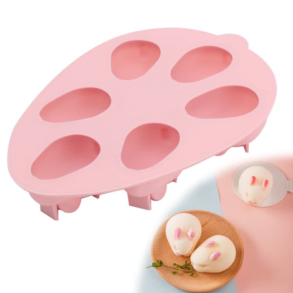 3D Kanin Form Silikone Form Kage Bageform Hul Is Chokolade Form Værktøj Pink