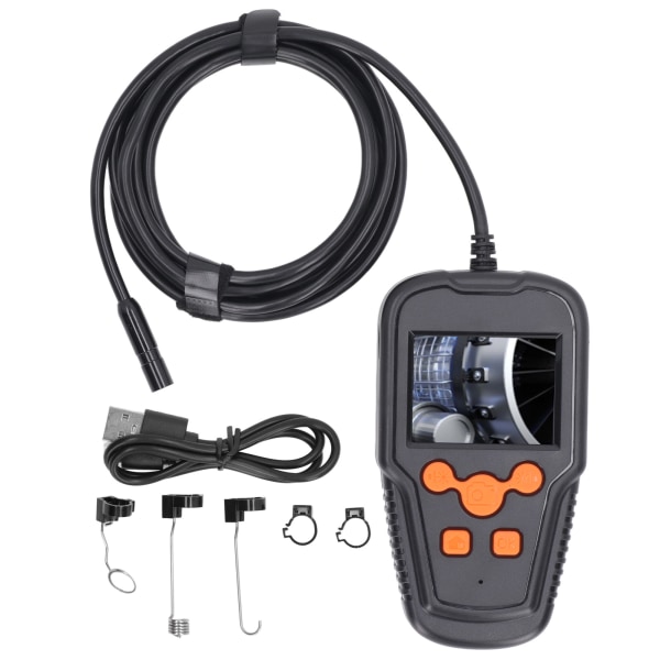 Industrial Endoscope 2.4in IPS Screen Pipeline Inspection Camera Handheld Borescope IP67 Waterproof Lens 2 Meter / 6.6ft