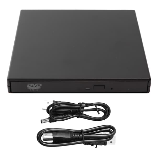 Ekstern CD RW-drev USB 2.0 Lav støj Høj hastighed Plug and Play Let Kompakt DVD-brænder til bærbar computer Desktop