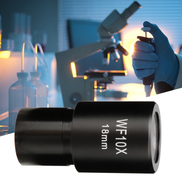 WF10X 18 mm biologiskt mikroskop vidvinkel okular optiska linser med skala