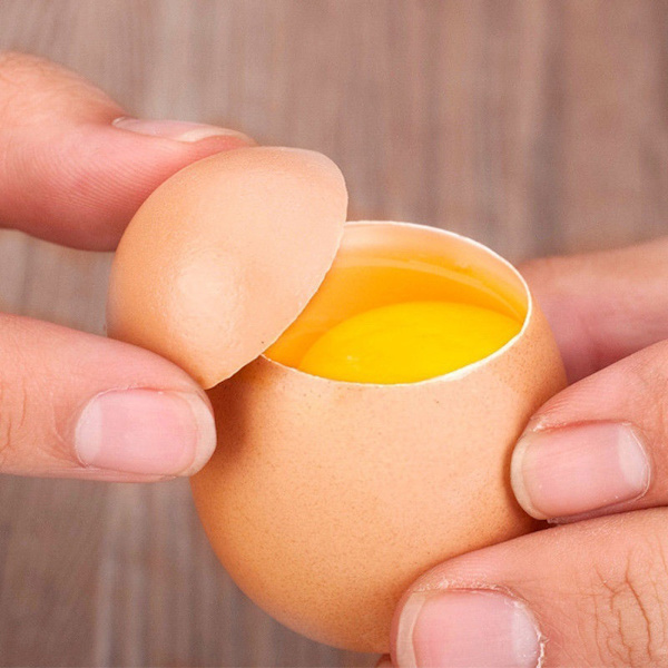 Praktisk eggtopper i rustfritt stål, kutter for kokt eggeskallåpner