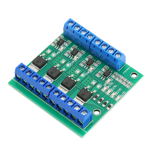 MOS-drivrutinmodul 4-vägsfälteffekt PLC-förstärkarkort 3‑20V PWM-ingång DC 3,7V‑27V-utgång