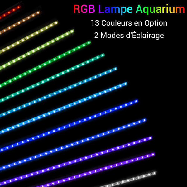28 cm fjernstyrt LED-akvarielys med timer for ferskvannstanker