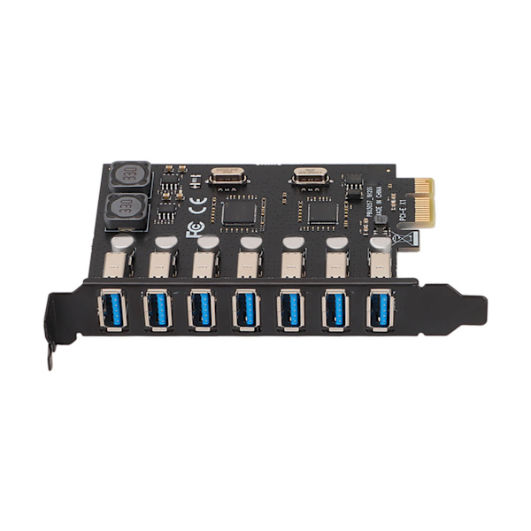 PCIE- USB 3.0 -laajennuskortti 5 Gbps nopea 4A power VIA Chip PCB ja 7 USB3.0-porttia Windowsille