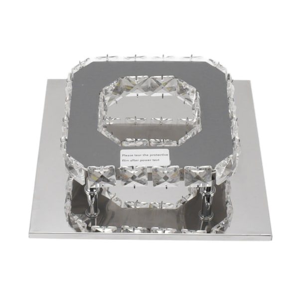 LED-taklampe 3 lysfarger moderne dekorative firkantede falske krystall mini lysekrone for stue korridor 85‑265V