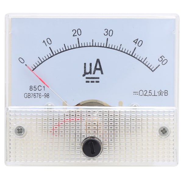 85C1 DC0-50UA Pointer DC Amperemeter Head Ampere Meter Line Circuit Mätenhet