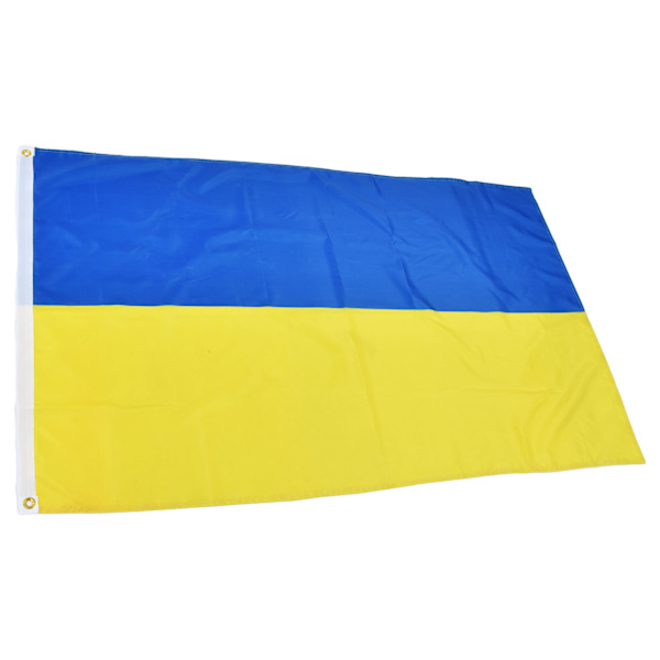 Ukrainsk Flag Polyester Pongee Vivid Color UV Fade Resistant Digital Printing Ukraine Flag