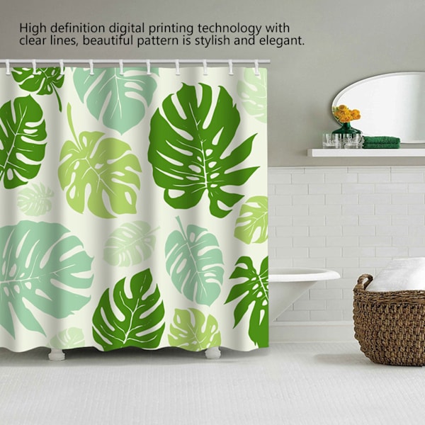 Nordisk stil print polyester bruseforhæng vandtæt badeforhæng badeværelsesartikler 150x180cm