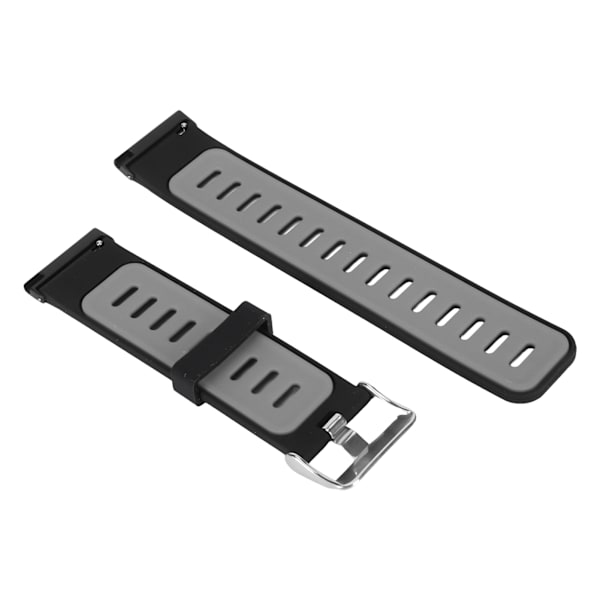 Silikonklokkerem Sports Metal Spenne Hurtigutløser Klokkebånd Klokketilbehør for Spartan Hr Baro Black Grey