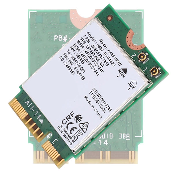 Netværkskort til Intel AX201NGW WIFI 6 Gigabit 2400M M.2.CNVio2 Interface til Bluetooth 5.0