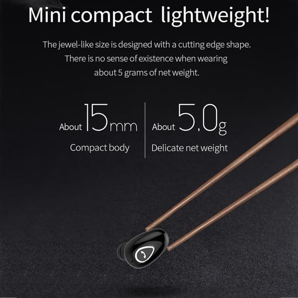 Trådløse Bluetooth 4.1 ørepropper Usynlige In-Ear Stereo Øretelefoner