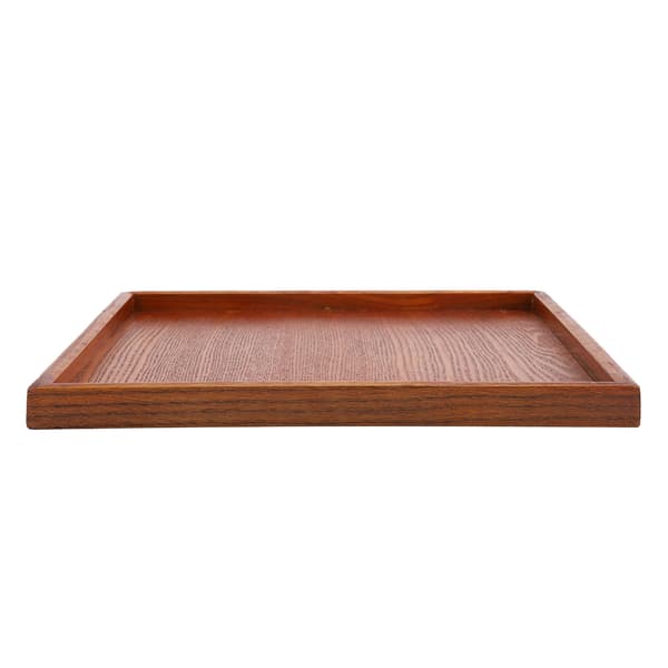 Firkantet serveringsfat i heltre for te, kaffe, sushi, snacks til kafé og restaurant (30*30cm)