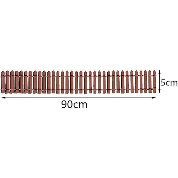 Mini Havehegn 3 Stykker Træ Havekant Miniature Havehegn Mini Træhegn Fleksibelt Miniaturehegn Have Mikrohegn til DIY Landskab