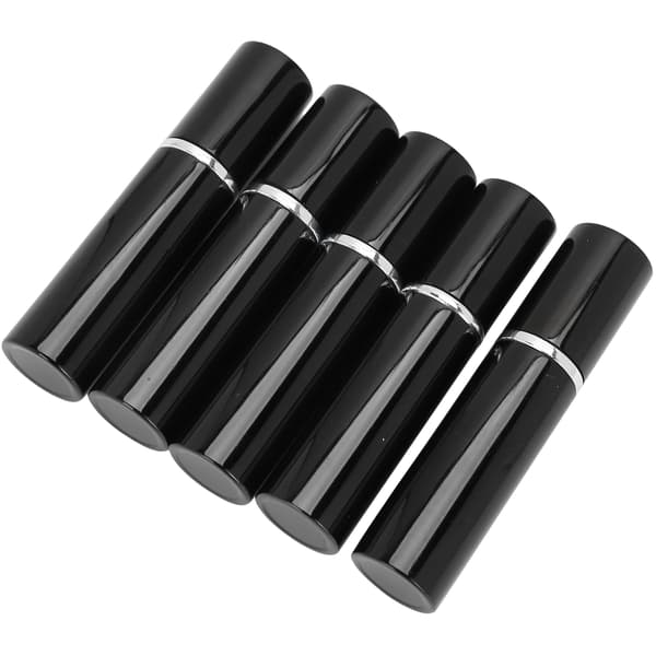 Genopfyldelig Parfumesprayflaske i Aluminium Bærbar Tom Parfume Atomizer 10ml x 5stk Sort