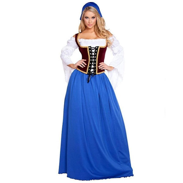 Baijerilainen Oktoberfest-palvelijan asu - Korkealaatuinen hieno pitkä mekko