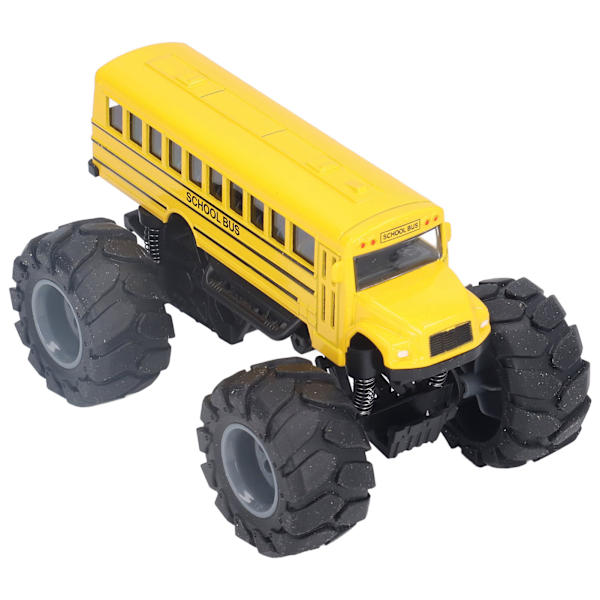 1:43 Skala Bus Bil Model Legering Store Hjul Høj Simulation Pull Back Skolebus Legetøj Gul