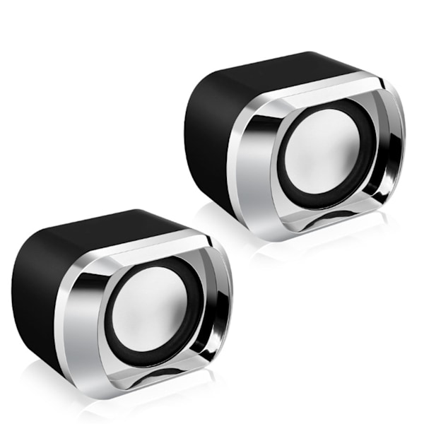 1 par mini-skrivbordshögtalare multifunktionell stereoljud stark bas stor volym USB mini-högtalare för dator bärbar dator skrivbord
