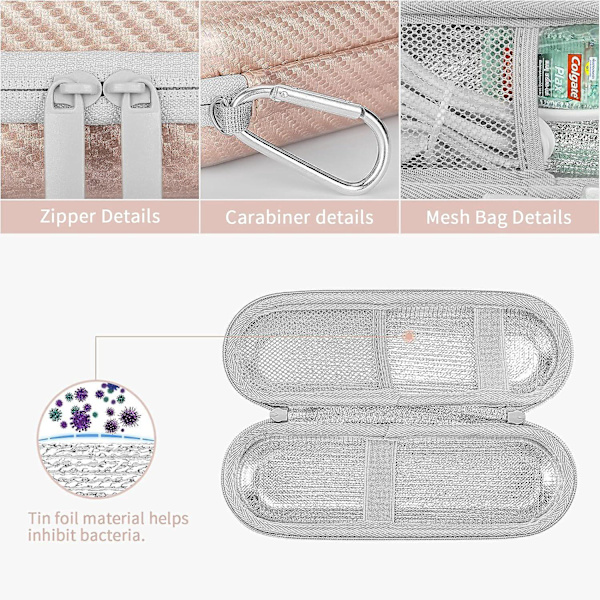 Kannettava kultainen case Philips Sonicare -sähköhammasharjatarvikkeille
