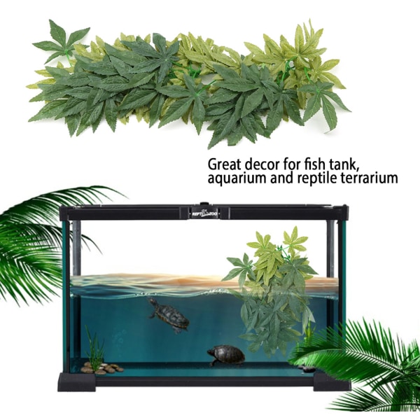 Konstgjord grön växt för akvarium och reptilterrarium - 50 cm längd