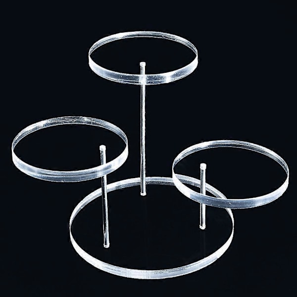 Multi-lags Cupcake Stand Akryl Tiered Serverings Rund Cupcake Tårn Til Fest F