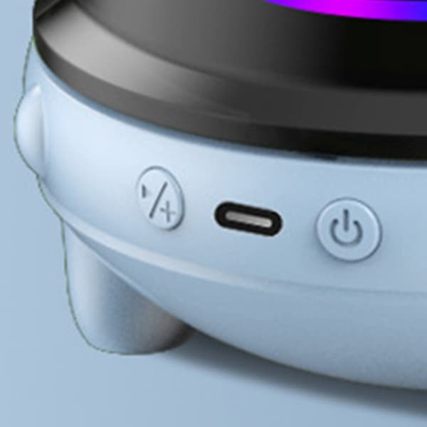 Hoppestangmaskin med Bluetooth-musikk, LED, automatisk, smart, elektrisk hoppeutstyr for innendørs og utendørs, blå