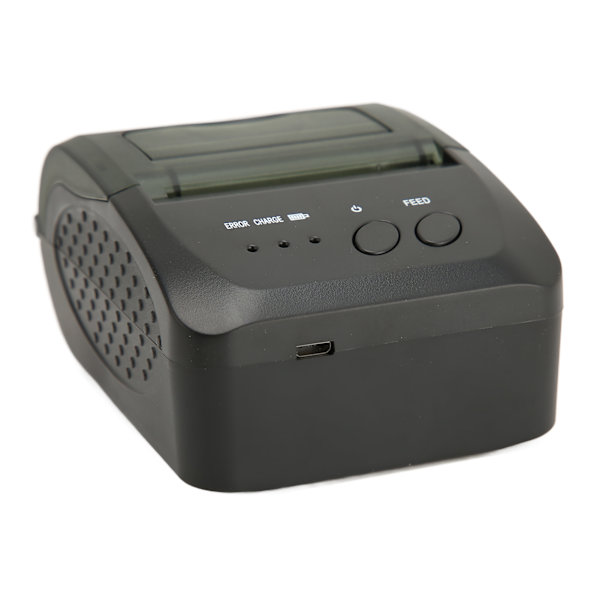 Bærbar kvitteringsskriver 58mm Bluetooth 4.0 Rask utskrift Lavt støy Mini termisk skriver for hjemmekontorbutikk 100-240V EU-plugg