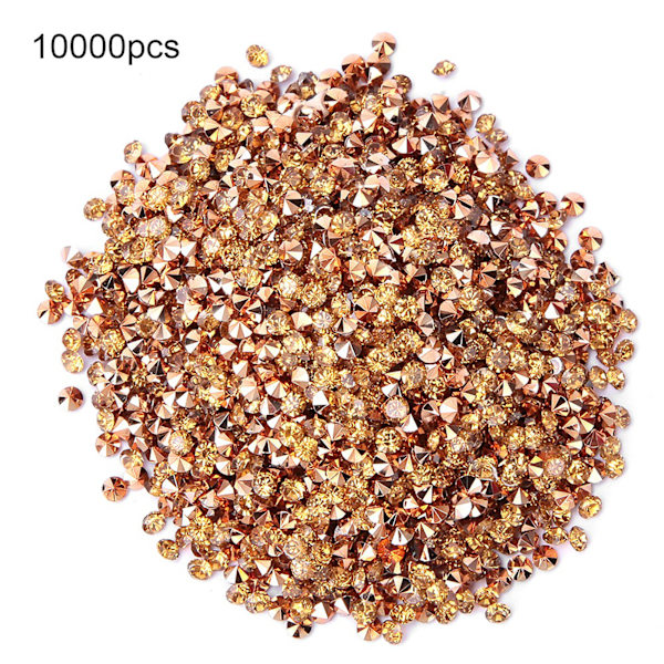 Diamant med guldplåt med spetsig dekor på botten (3 mm helt gyllene)