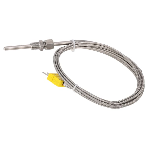 K-typ termoelementsensor 1/8 NPT 80 mm temperatursond gul kontakt -100 till 1250 ℃
