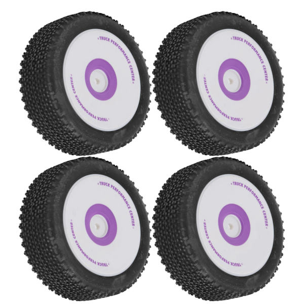 4 st RC-bilsats med gummidäck fram och bak, passar till WLtoys 1/12 124019 fjärrstyrda bilar