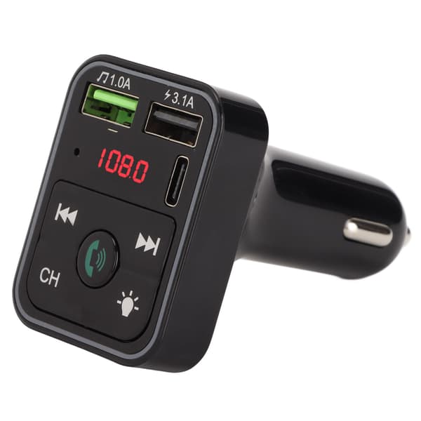 Bluetooth 5.0 FM-sender Håndfri opkald USB 2.0 musikafspiller Bilradio Bluetooth-adapter med LED-display til biler