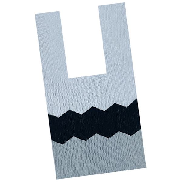 Strikkede fargerike håndvesker Fargeblokkering Delikat tekstur Presis søm Skuldertaske for shopping Strand Hvit 25x50cm/9.84x19.68in