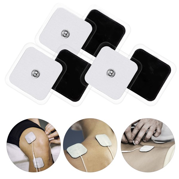 20 stk 5x5 cm fysioterapi elektrodepute massasje klistrende elektrodepatcher celleplater