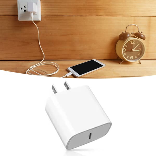 USB C-laddare 20W PD Snabbladdningsblock Typ C Strömadapter för IPhone 12 11 Pro Xmax US-kontakt Vit