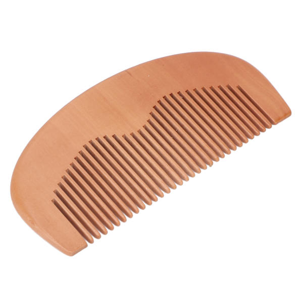 Naturlig träkam, utredande styling, bärbar tandkam för skägg, vått och torrt hår