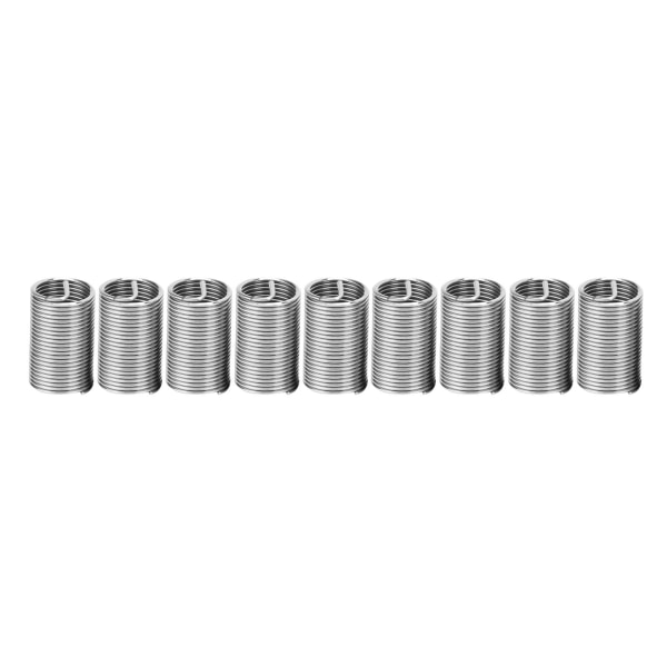 10 stk. gevindindsats i rustfrit stål, gevindbøsning, gevindreparationsbeslag M10x1x3D