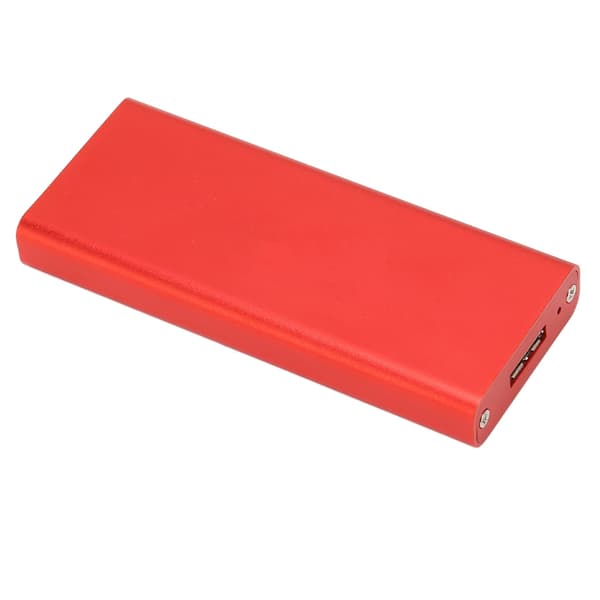 MSATA till USB 3.0 SSD-kapslingsadapter 6 Gbps Slim Design Bra värmeavledning Röd SSD-kapslingsomvandlarfodral för PC