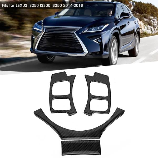 4 st/set kolfiber rattkåpa bilmontering passar för LEXUS IS250 IS300 IS350 2014-2018 Typ C