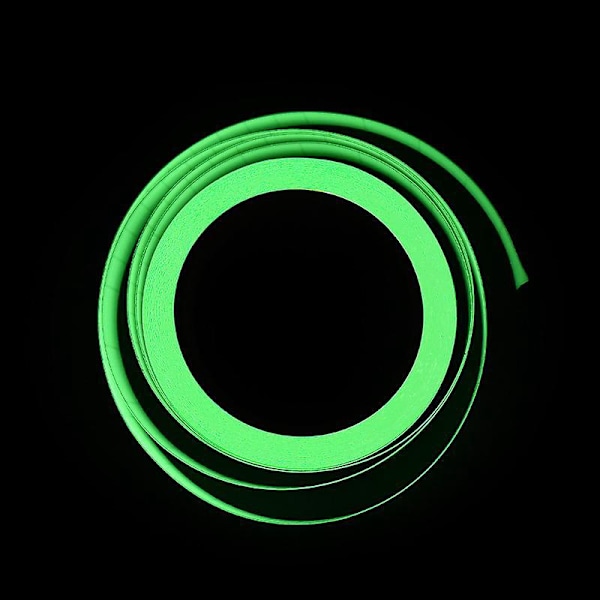 Ensiluokkainen vihreä hohtava teippi - 9m x 2cm, itseliimautuva luminisoiva fosforimerkintäteip