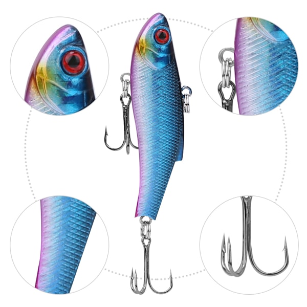 5 stk 7cm/20g Swimbait Kunstig Fiske Lurer Hard Baits med Treble Hook Fiskeutstyr Tilbehør