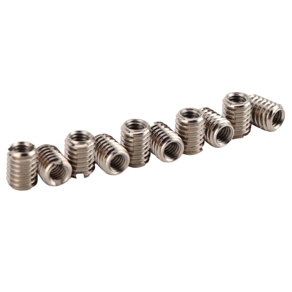 10 st gänginsatser av rostfritt stål Reduktionsmutter invändig gänga M4x0,7 hangänga M6x1,0 med 8 mm längd