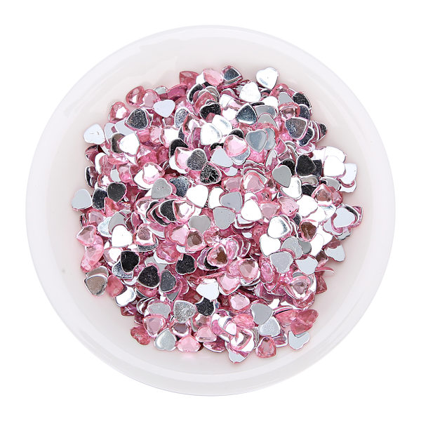 1000 st spetsiga strassar DIY bröllop smycken kläder armband tillbehör 8mm rosa